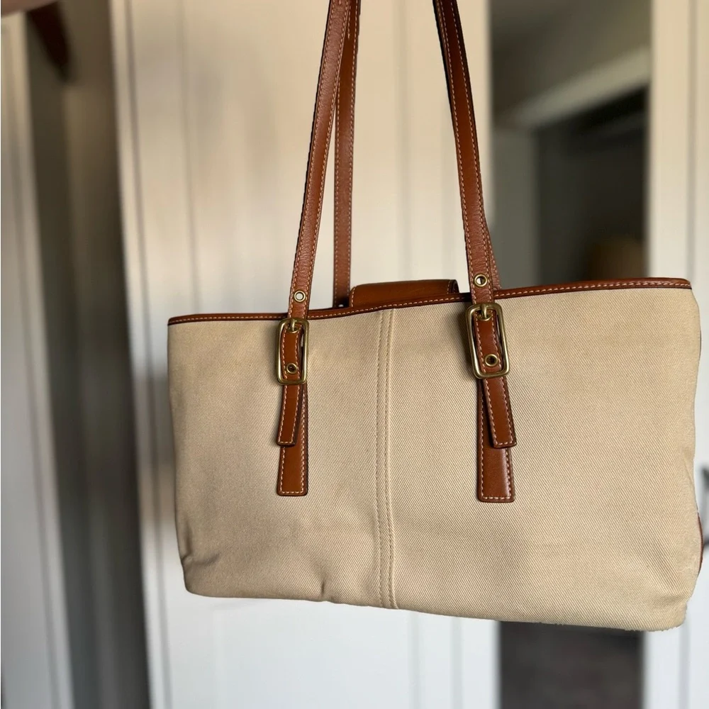 Vintage Coach Legacy West Twill Shoulder Tote Bag 9869 - Picture 2 of 10